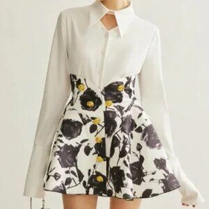 NEW Commense black & white skirt